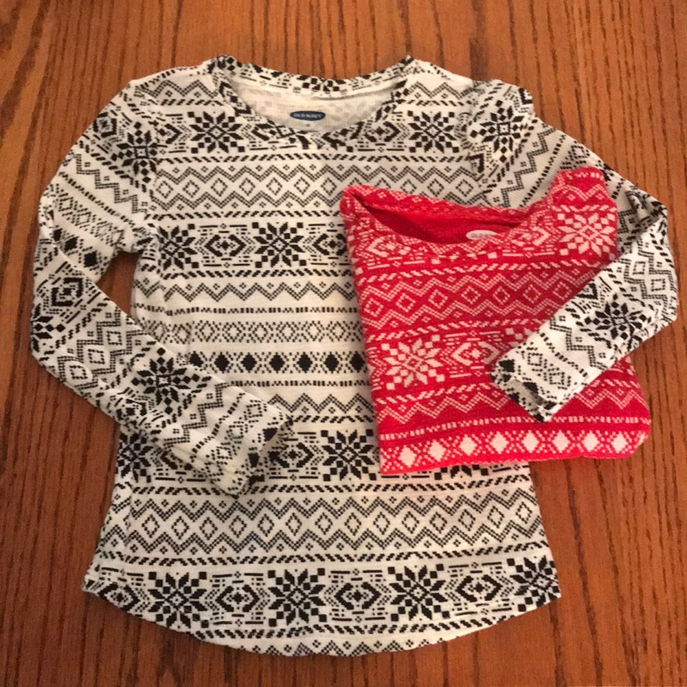 Set of 2 Old Navy Fair Isle Long Sleeve Tshirts